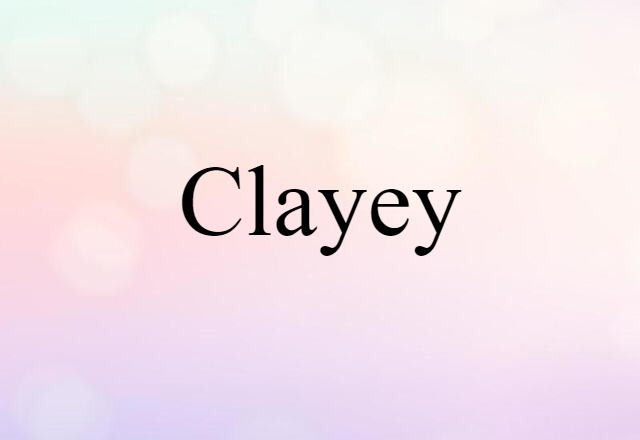 Clayey (noun) Definition, Meaning & Examples