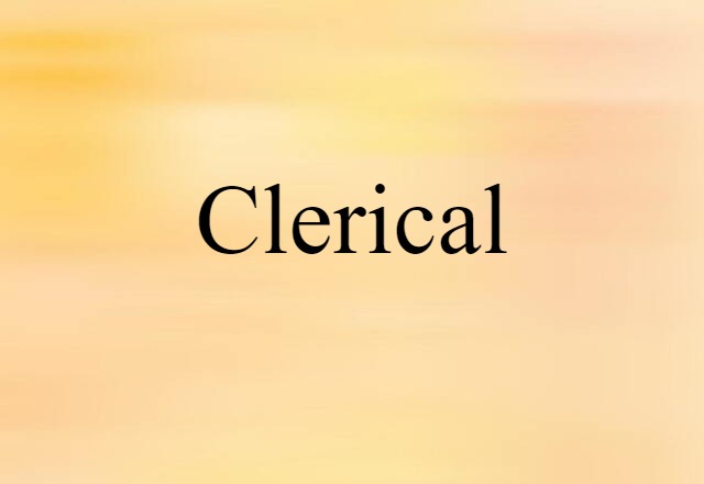 clerical