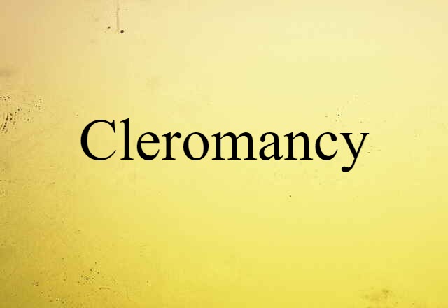 cleromancy