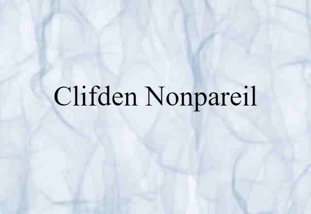 Clifden nonpareil