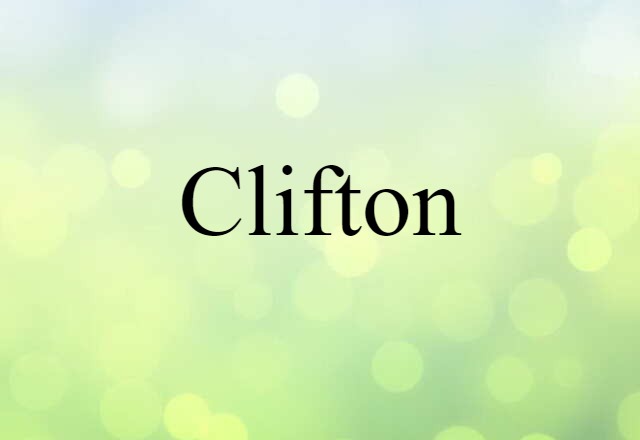 Clifton (noun) Definition, Meaning & Examples