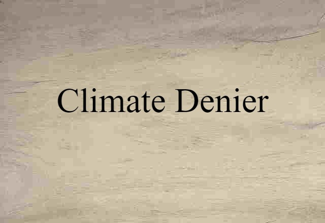 climate denier