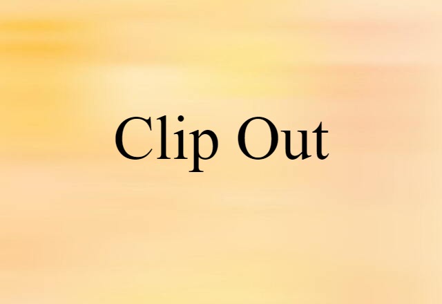 Clip Out (noun) Definition, Meaning & Examples