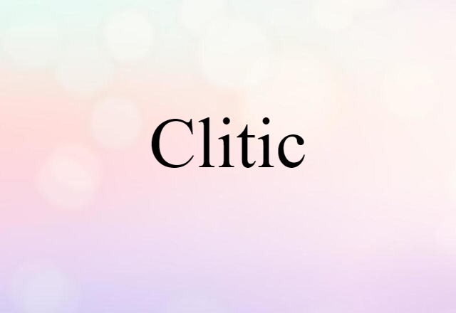 clitic