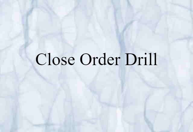 close-order drill