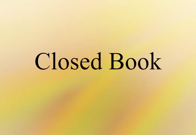 closed book