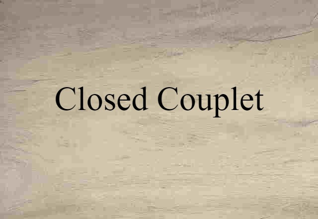 closed couplet