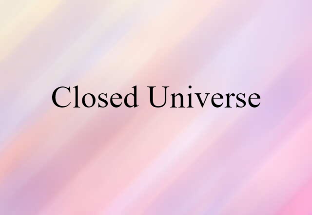 closed universe