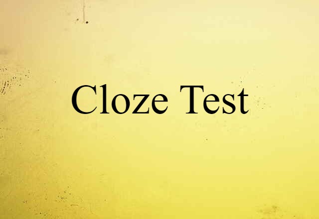 cloze test