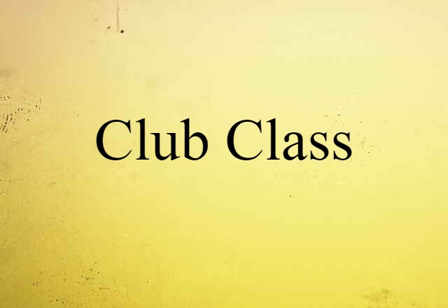 Club Class (noun) Definition, Meaning & Examples