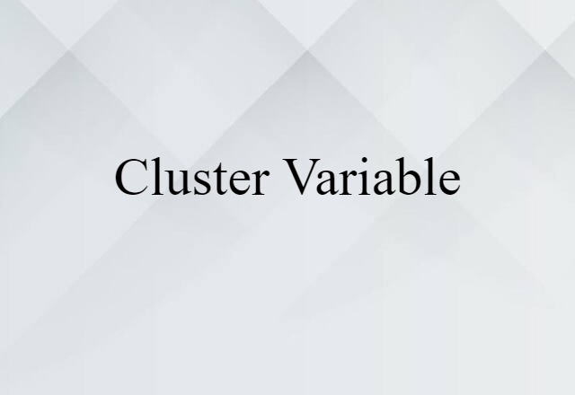 cluster variable