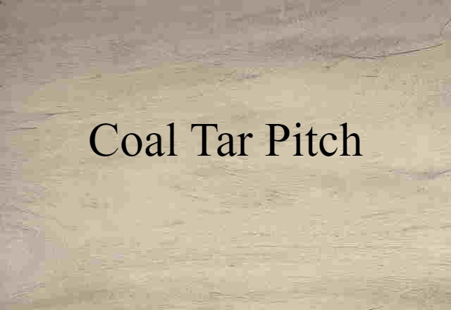 coal-tar pitch