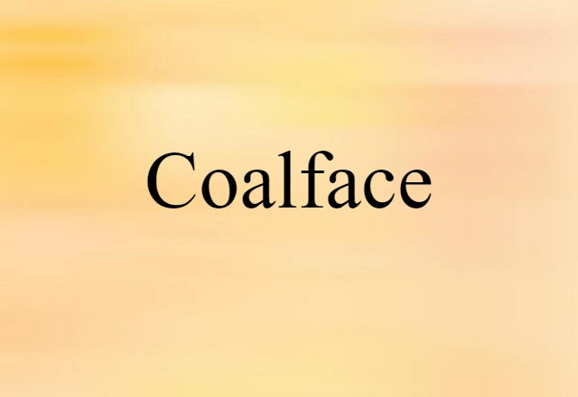 Coalface (noun) Definition, Meaning & Examples