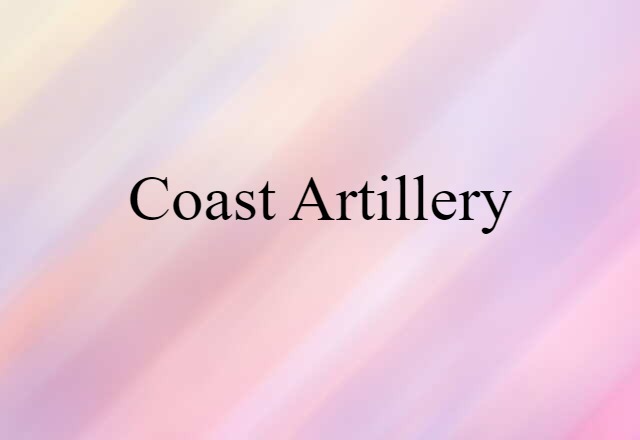 coast artillery