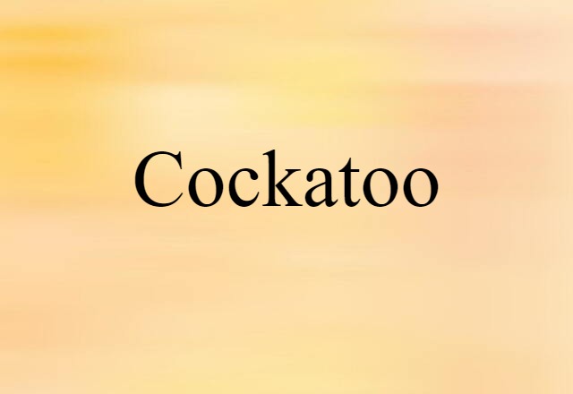 Cockatoo (noun) Definition, Meaning & Examples