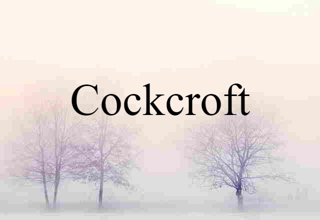 Cockcroft