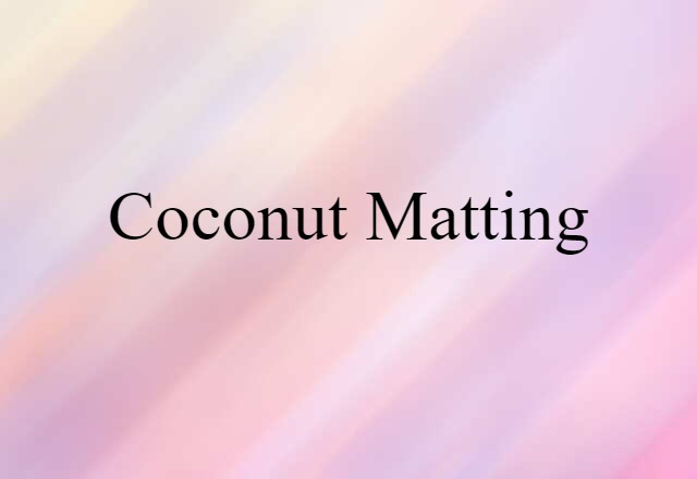 coconut matting