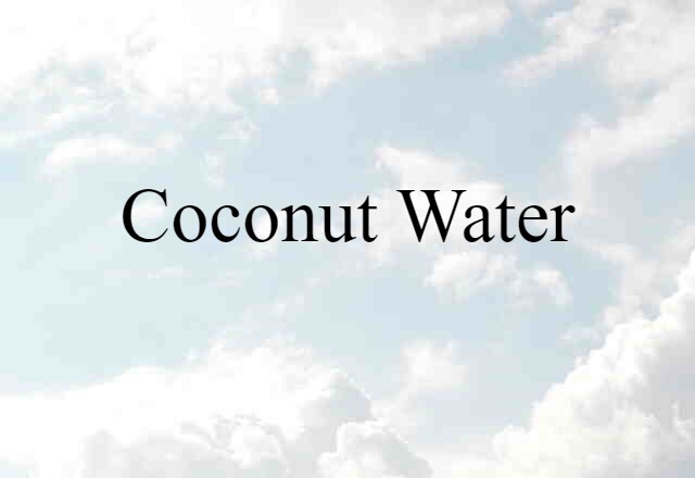 coconut water