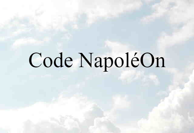 Code Napoléon (noun) Definition, Meaning & Examples