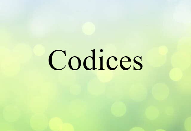 Codices (noun) Definition, Meaning & Examples