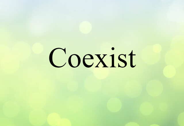 Coexist (noun) Definition, Meaning & Examples