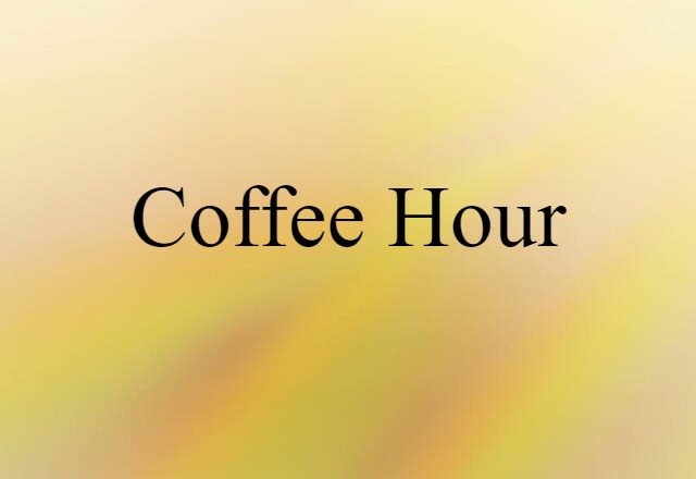 coffee hour