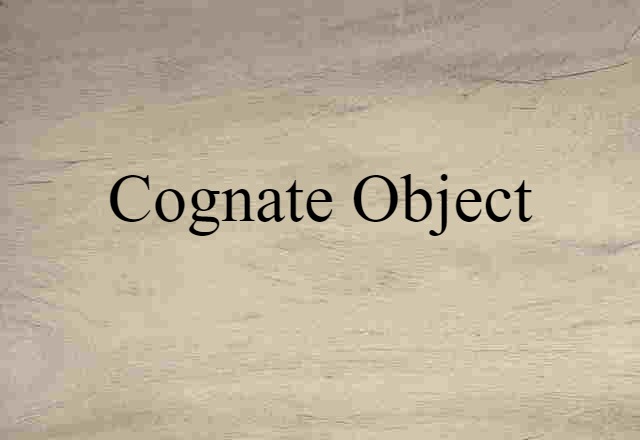 cognate object