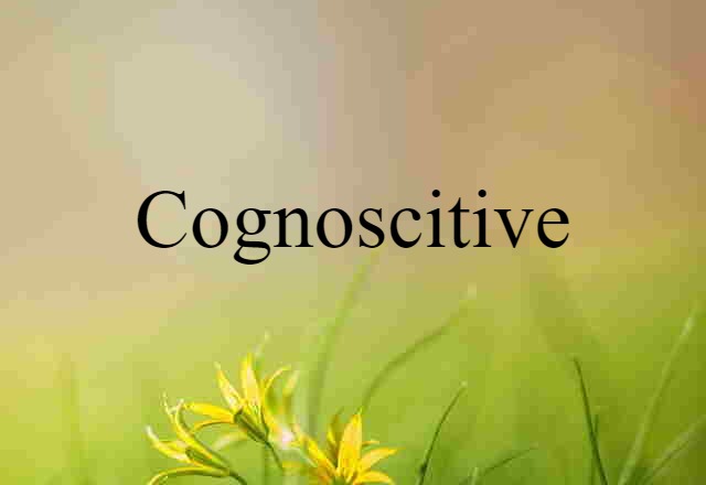 cognoscitive