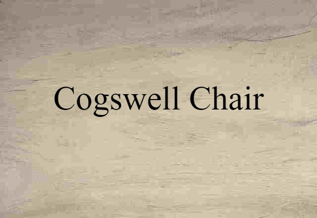 Cogswell Chair (noun) Definition, Meaning & Examples