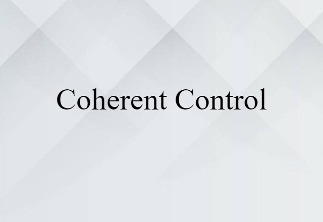 coherent control