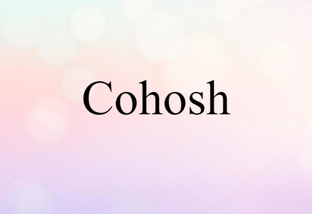 cohosh