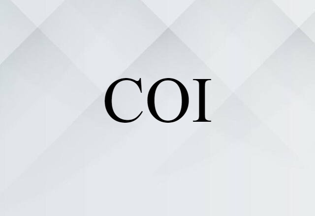 COI (noun) Definition, Meaning & Examples