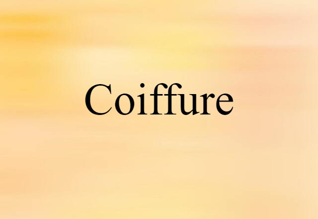 Coiffure (noun) Definition, Meaning & Examples