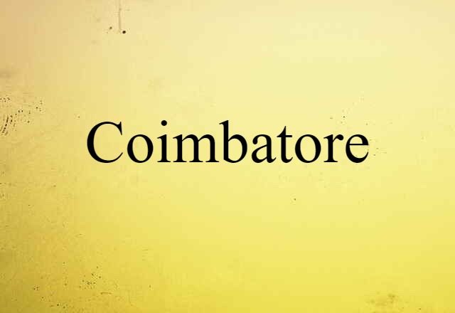 Coimbatore (noun) Definition, Meaning & Examples