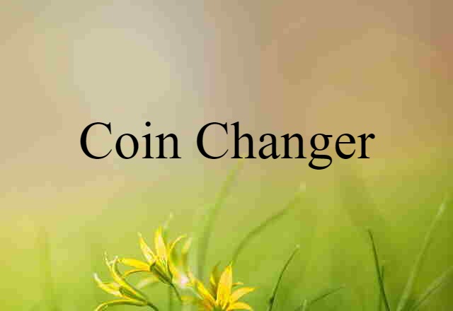 Coin Changer (noun) Definition, Meaning & Examples