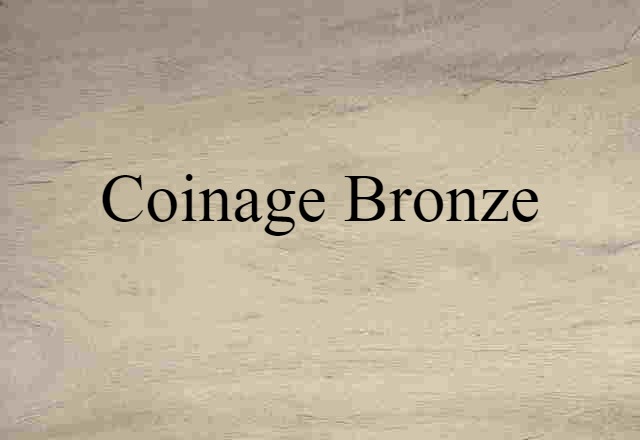 coinage bronze