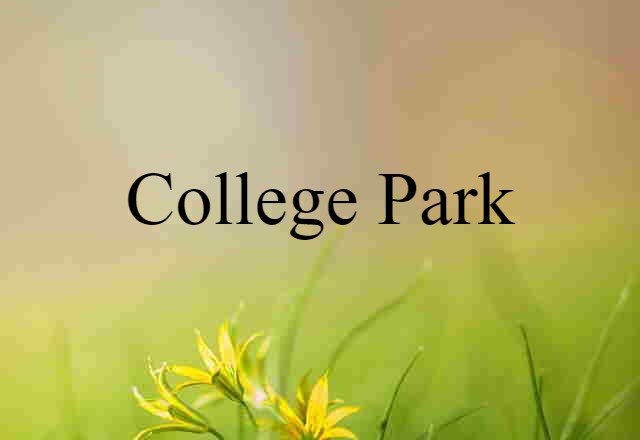 College Park (noun) Definition, Meaning & Examples