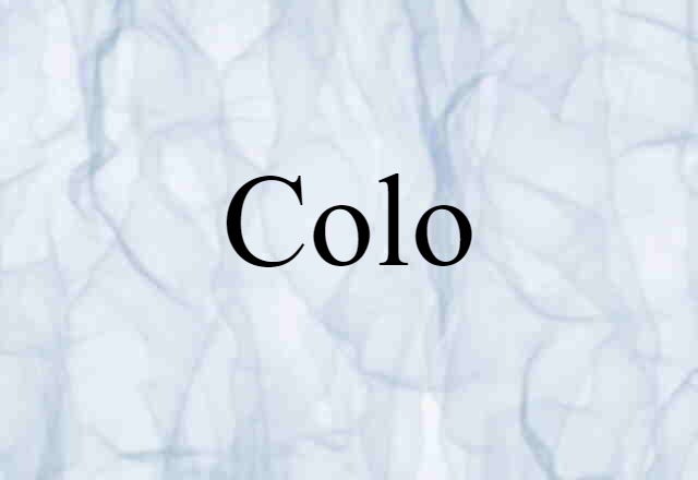 Colo (noun) Definition, Meaning & Examples