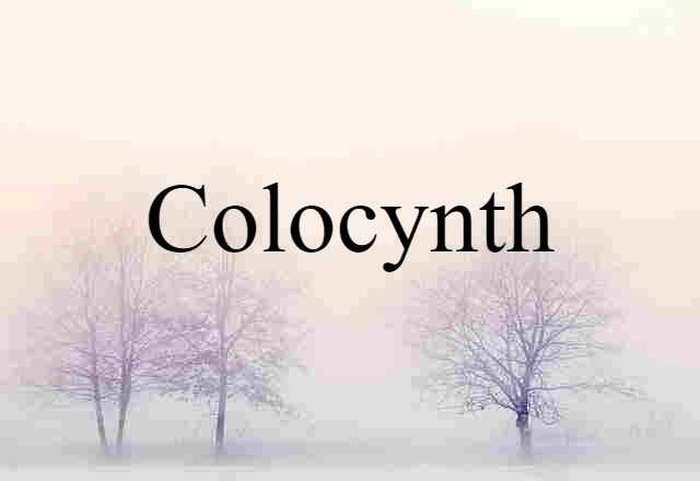 Colocynth (noun) Definition, Meaning & Examples