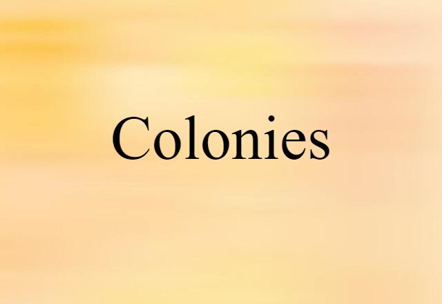 Colonies (noun) Definition, Meaning & Examples