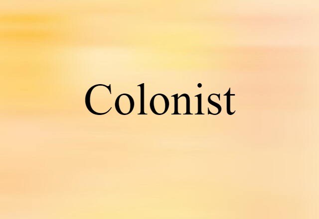 colonist