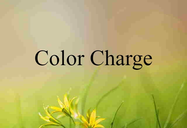 Color Charge (noun) Definition, Meaning & Examples