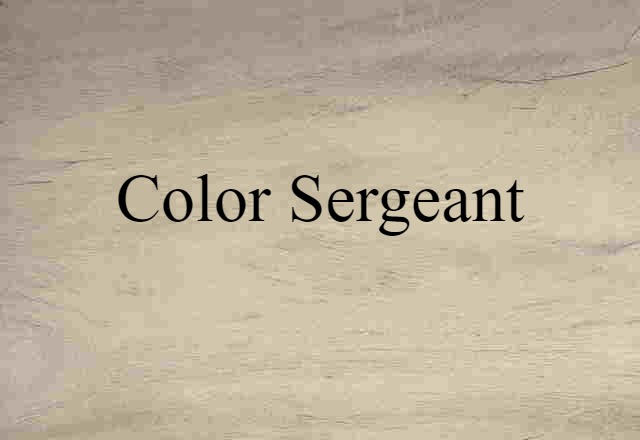 Color Sergeant (noun) Definition, Meaning & Examples