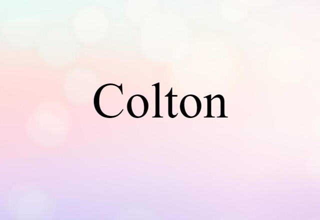 Colton (noun) Definition, Meaning & Examples