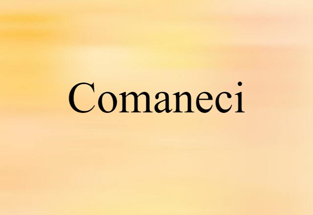 Comaneci (noun) Definition, Meaning & Examples