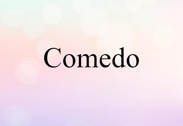 Comedo (noun) Definition, Meaning & Examples