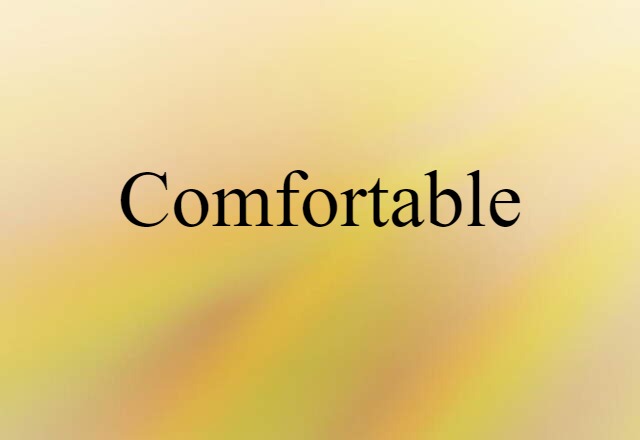 Comfortable (noun) Definition, Meaning & Examples