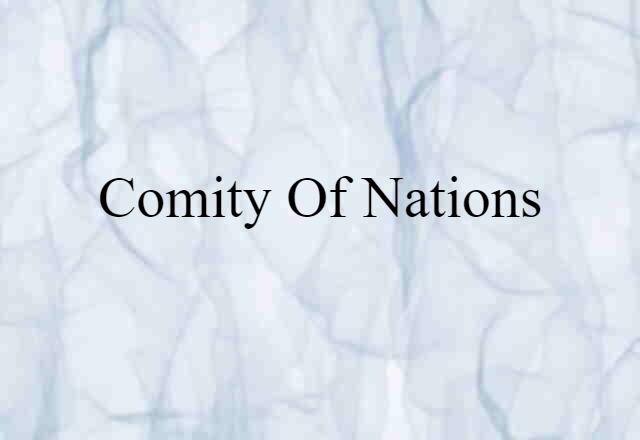 comity of nations