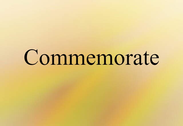 commemorate