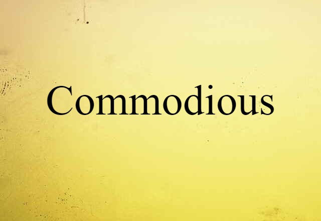 Commodious (noun) Definition, Meaning & Examples